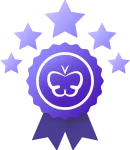 award_ribbon_check_mark_with_stars_gradient_style